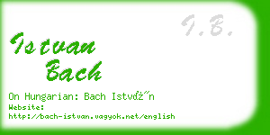 istvan bach business card